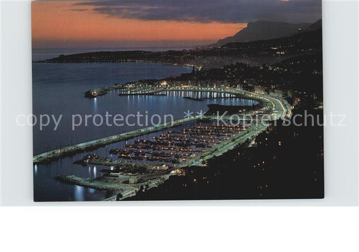 Menton Alpes Maritimes Panorama bei Nacht