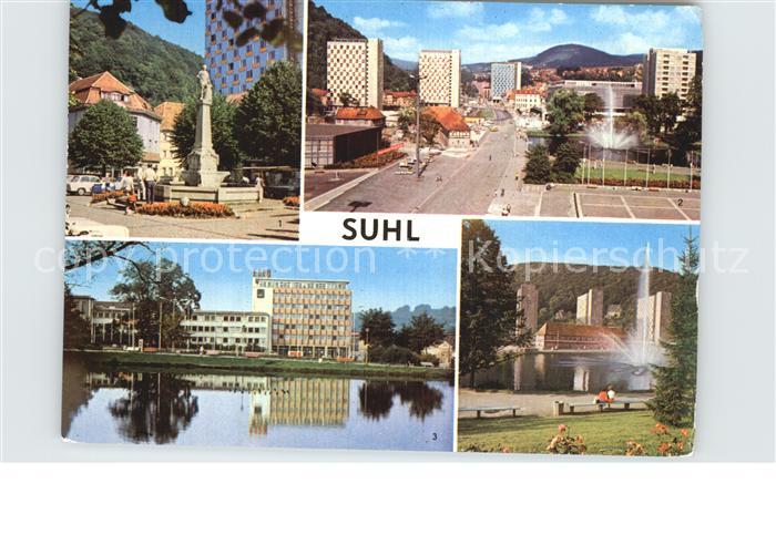 Suhl Thueringer Wald Karl Marx Platz Wilhelm Pieck Strasse Haus der Gewerkschaft