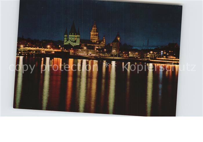 Mainz Rhein Rheinufer und Dom