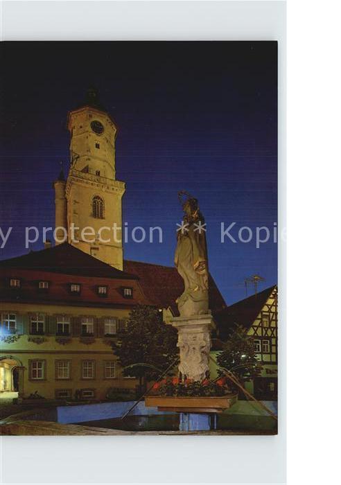 Volkach Mariensaeule mit Sankt Bartolomaeus