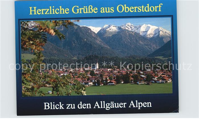 Oberstdorf Gesamtansicht mit Alpen