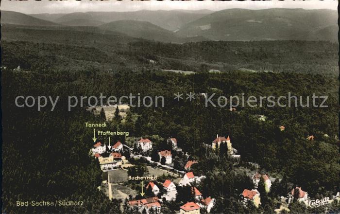 Bad Sachsa Harz Fliegeraufnahme mit Tanneck Pfaffenberg Buchenried