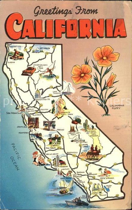 California US-State Gebietskarte