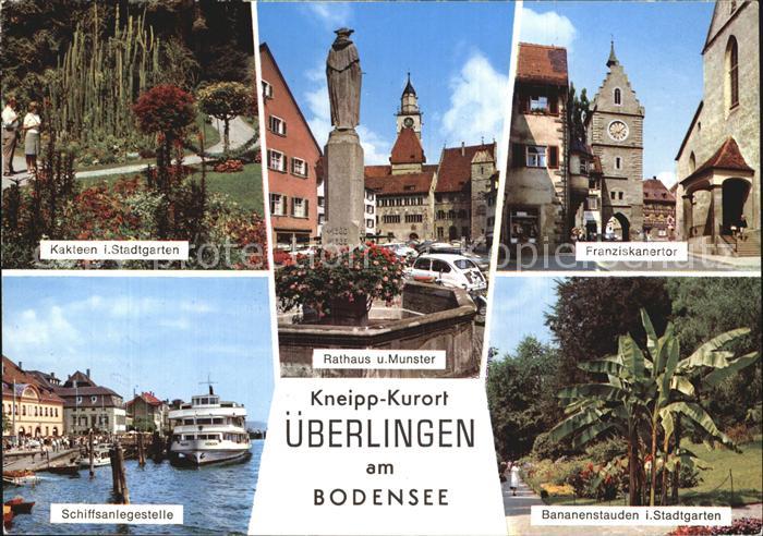 ueberlingen Bodensee Stadtgarten Rathaus Muenster Franziskanertor Schiffsanleges