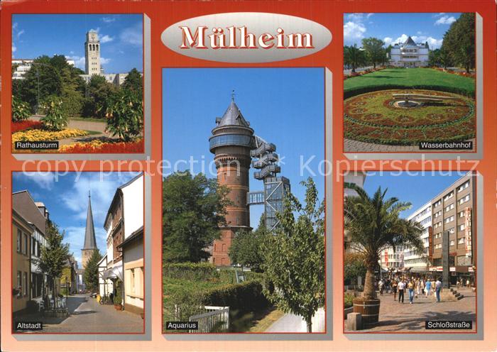 Muelheim Ruhr Rathausturm Altstadt Aquarius Wasserbahnhof Schloss Str
