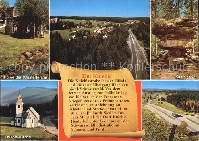 Kniebis Freudenstadt Ruine der Klosterkirche Panorama Kastelstein Kniebiskirche