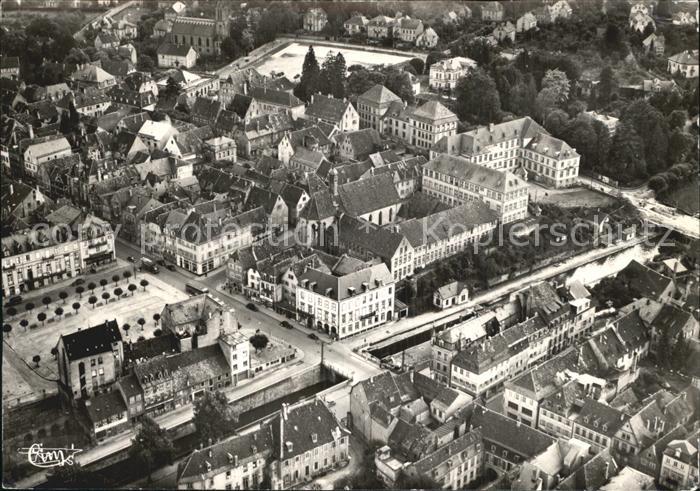 Saverne Bas Rhin Alsace Vue aerienne Centre de la Ville Canal Quai des Ecoles