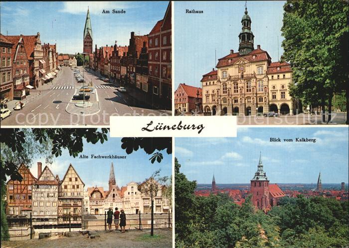 LueNEBURG  CITY Am Sande Rathaus Alte Fachwerkhaeuser Blick vom Kalkberg