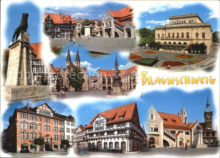 BRAUNSCHWEIG  CITY Denkmal Rathaus Schloss Marktplatz Brunnen Rathaus Kirche