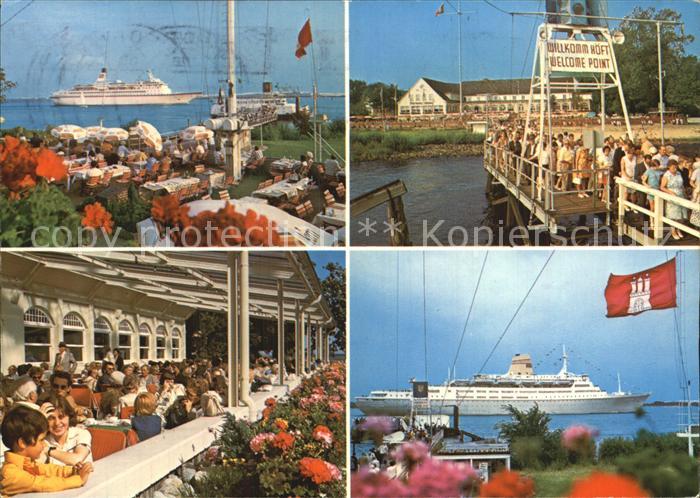 Schulau Wedel Schiffsbegruessungsanlage Willkommhoeft am Schulauer Faehrhaus