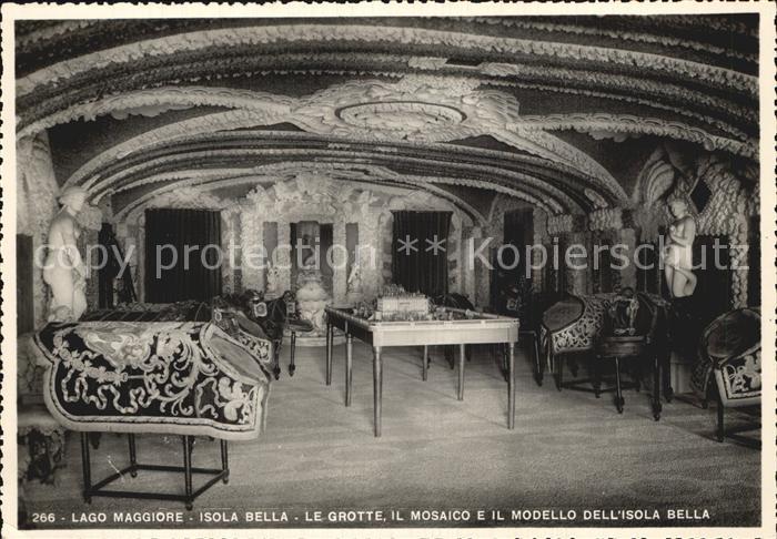 Isola Bella Lago Maggiore Le Grotte il Mosaico e il modello dell Isola Bella
