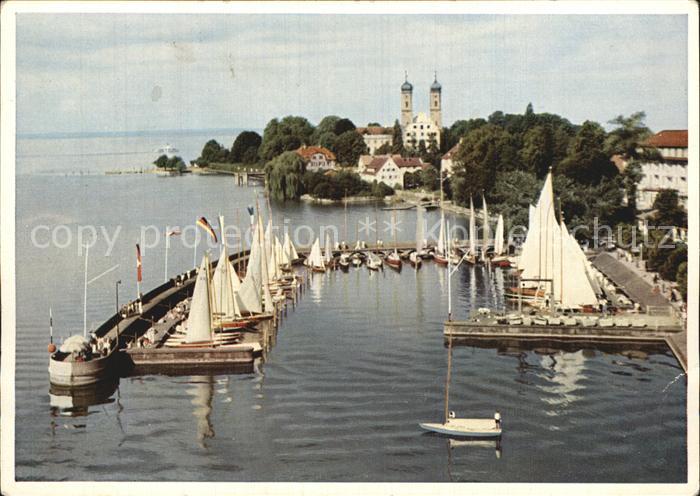Friedrichshafen Bodensee Yachthafen und Schlossbruecke