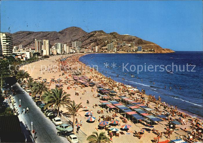 Benidorm Strand Fliegeraufnahme