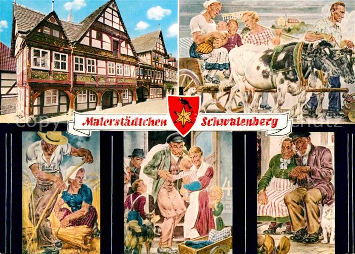 Schwalenberg Wandgemaelde im Rathaussaal