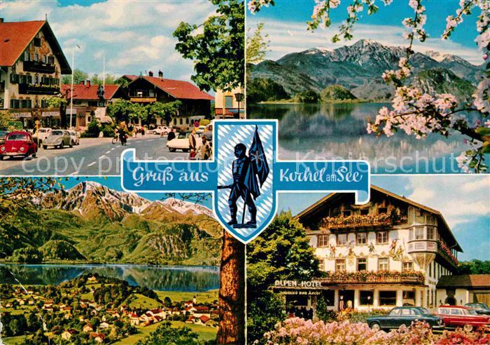 Kochel See Dorfstrasse See Herzogstand Kochel Alpenhotel Schmied