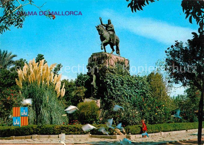 Palma de Mallorca Monumento al  Rey Don Jaime en la Plaza Espana