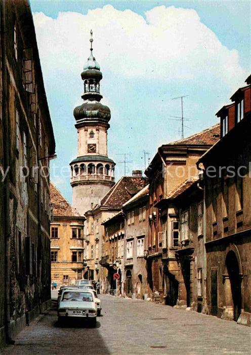 Sopron Oedenburg Klosterstrasse mit Feuerturm