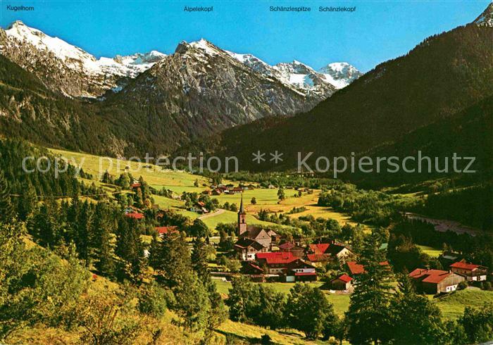 Hinterstein Bad Hindelang mit Kugelhorn aelpelekopf Schaenzlespitze
