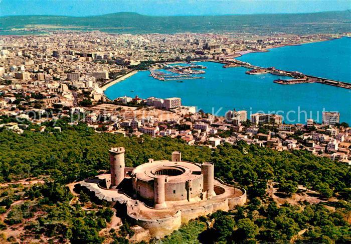 Palma de Mallorca Vista aerea de la ciudad Castillo de Bellver