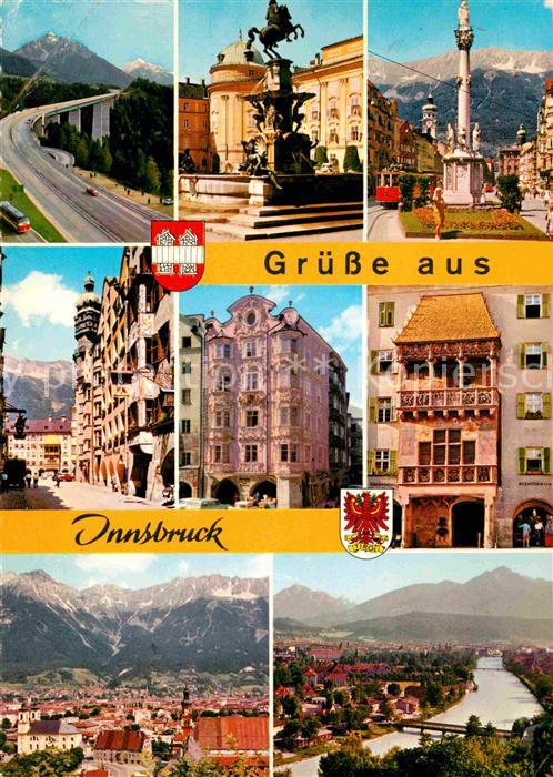 Innsbruck Europabruecke Hofburg Annasaeule Herzog Friedrich Str Helblinghaus Gol