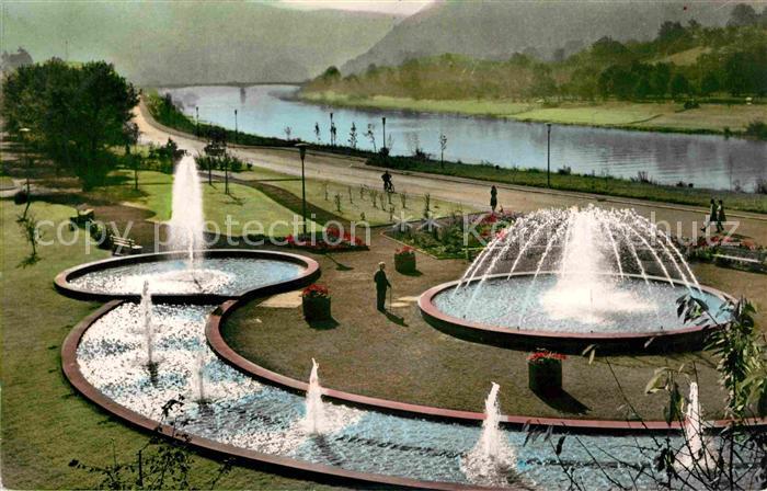 Eberbach Neckar Parkanlagen Wasserspiele Uferpromenade