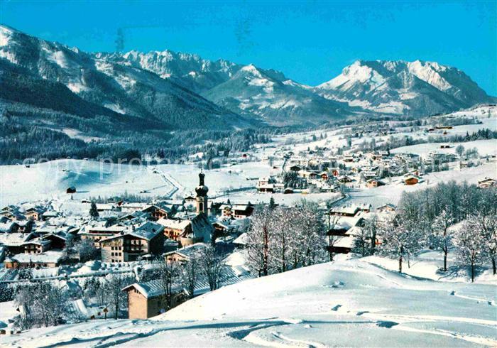 Reit Winkl Panorama Wintersportplatz Kaisergebirge