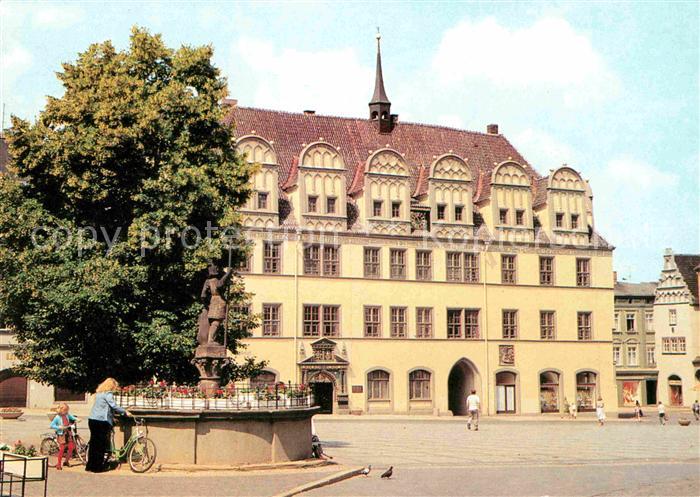 Naumburg Saale Rathaus Wilhelm Pieck Platz Brunnen
