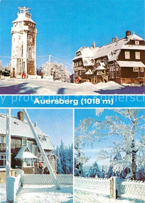 Auersberg Wildenthal Berghotel Gasthaus Aussichtsturm Winterpanorama