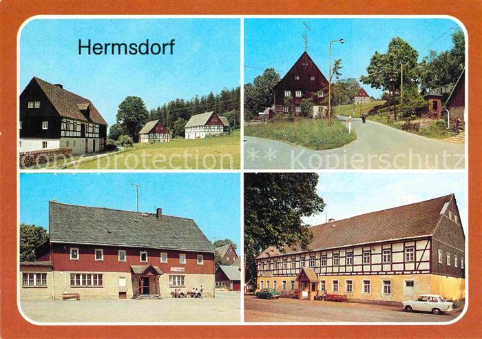 Hermsdorf Glashuette Drehwinkel Dorfstrasse Konsum Gaststaette Gasthof Zur gruen