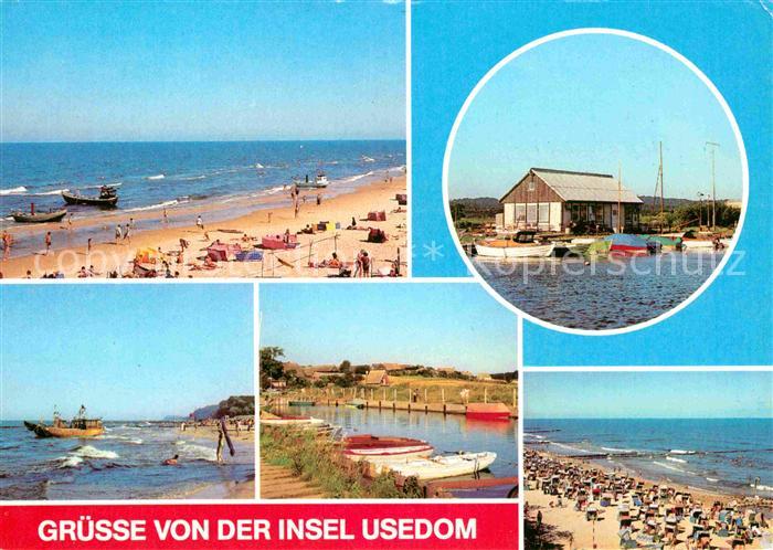 Insel Usedom ueckeritz Strand Bootshafen Achterwasser Koelpinsee Koserow