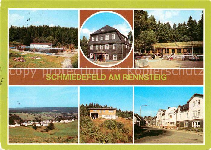 Schmiedefeld Rennsteig Waldbad Gaststaette Cafe Bungalowsiedlung Liftbaude Suhle