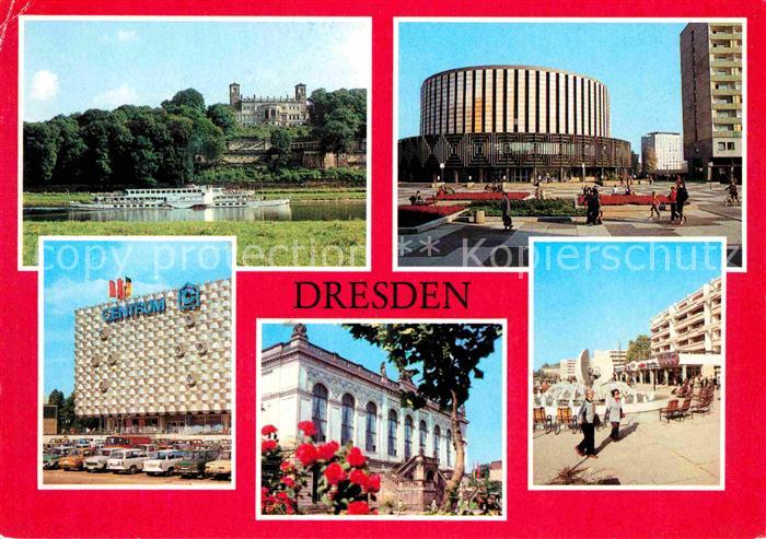 DRESDEN Elbe Pionierpalast Filmtheater Prager Strasse Centrum Warenhaus Verkehrs