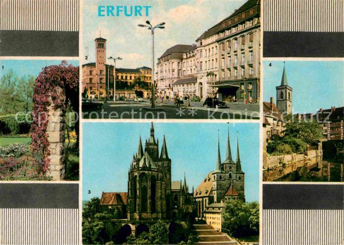 ERFURT  CITY Stadtpark Bahnhofsplatz HO Hotel Erfurter Hof Dom Severi Kirche Kra