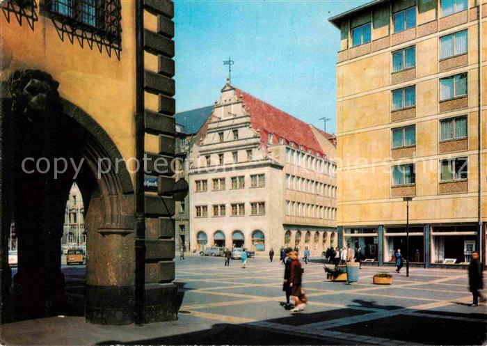 LEIPZIG Sachsen Naschmarkt mit Blick zur Alten Waage Messestadt