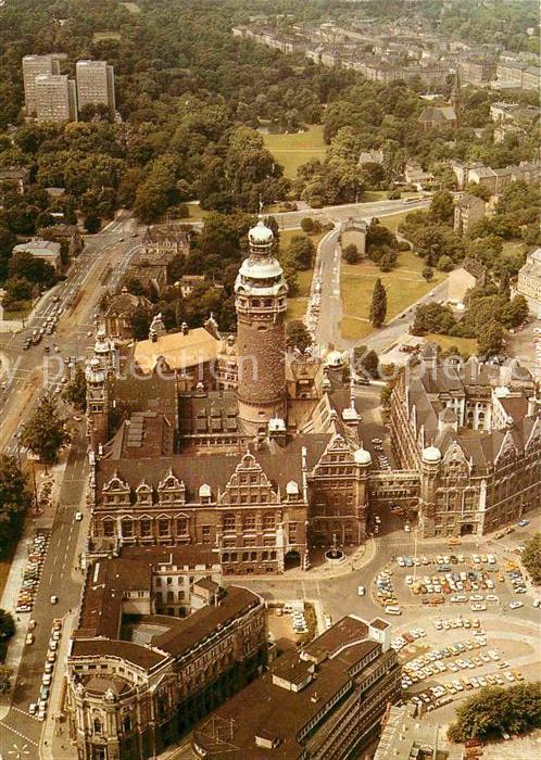 LEIPZIG Sachsen Neues Rathaus Messestadt Aerofoto der DDR Luftbildserie der Inte