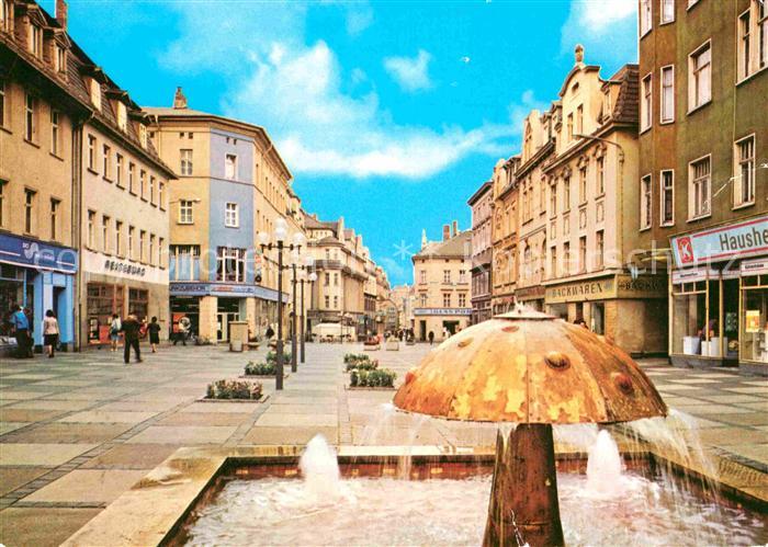 ZEITZ Sachsen-Anhalt Leninstrasse Fussgaengerzone Brunnen