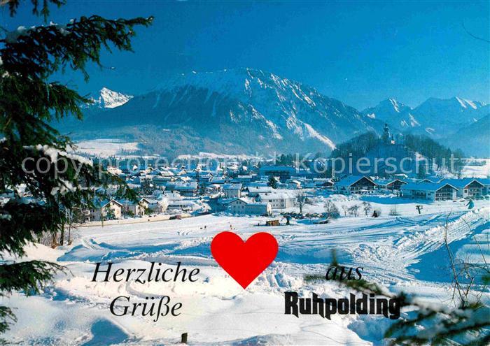 Ruhpolding Bayern Winterpanorama Alpen