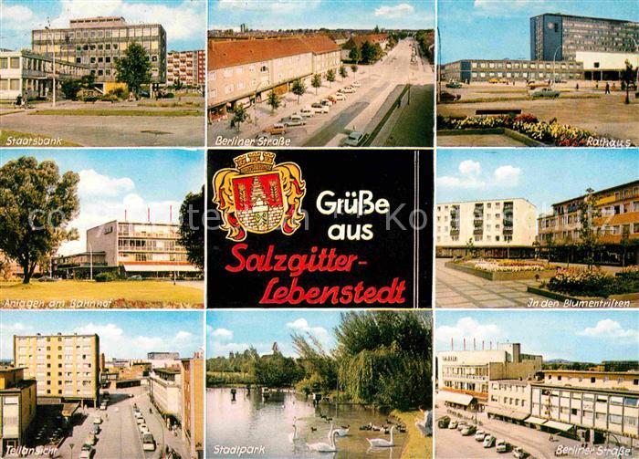 Lebenstedt Staatsbank Berliner Strasse Rathaus Anlagen Bahnhof Blumentriften Sta