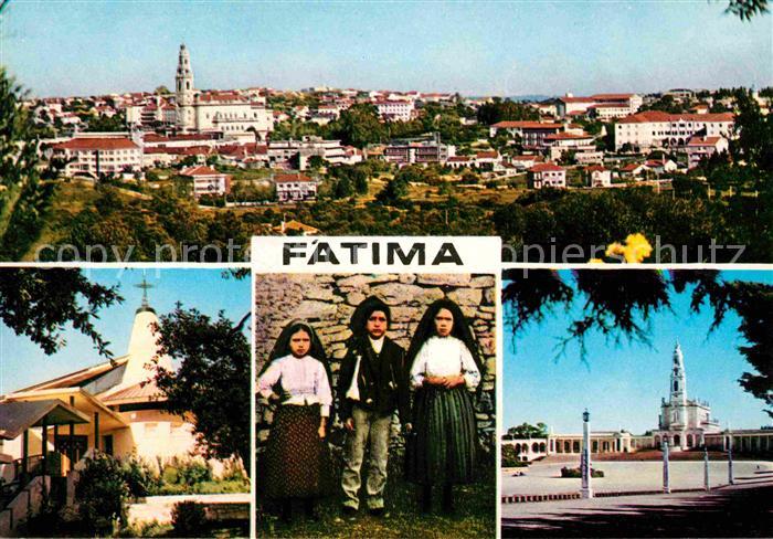 Fatima Teilansichten Kirche Platz Kinder Trachten