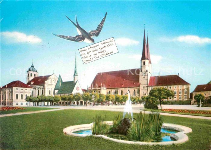 Altoetting Kapellplatz Kirce Wallfahrtsort Briefschwalbe