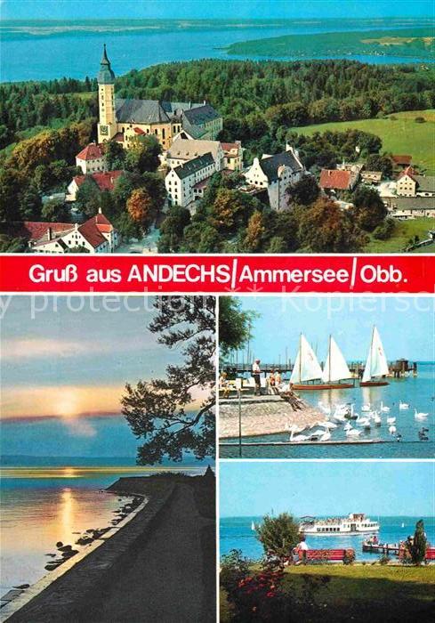 Andechs Kloster Ammersee Fliegeraufnahme Promenade Segelsport Faehre