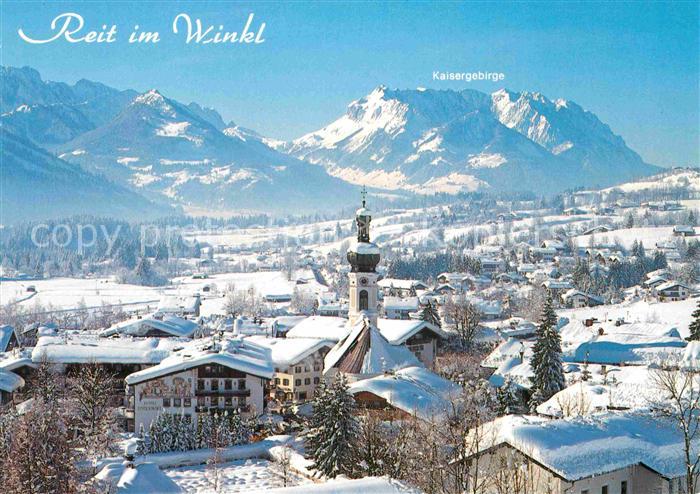 Reit Winkl Winterpanorama Luftkurort Wintersportplatz Kaisergebirge