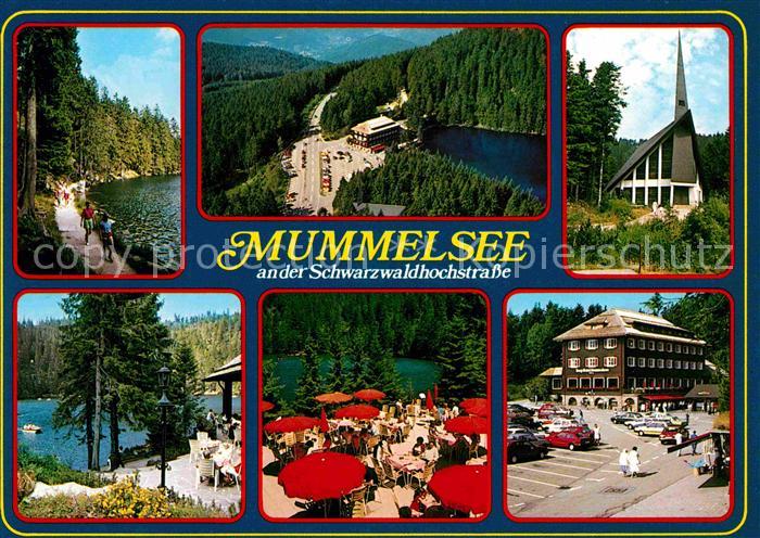 Mummelsee Wanderweg Gaststaette Terrasse Kirche Schwarzwaldhochstrasse