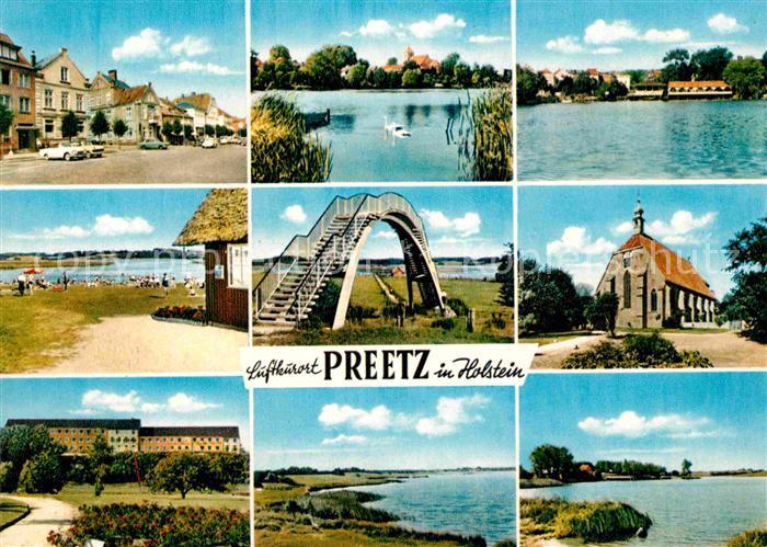 Preetz Holstein Teilansichten Partien am See Promenade Kirche