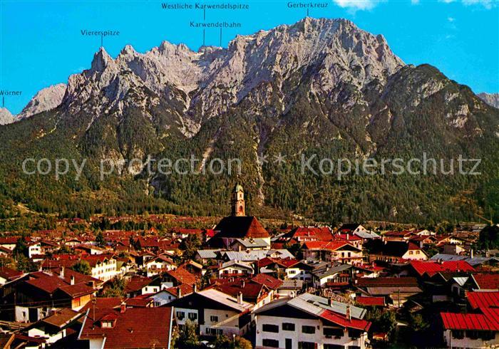 Mittenwald Bayern gegen Karwendelgebirge