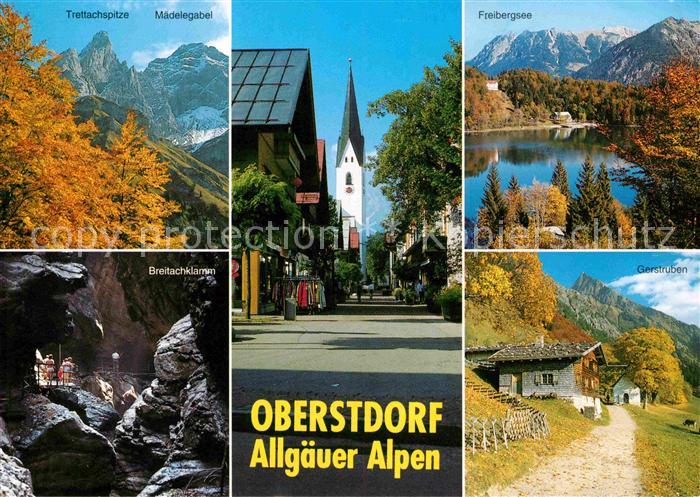 Oberstdorf Herbststimmung Alpenpanorama Freibergsee Kirche Wanderweg Breitachkla