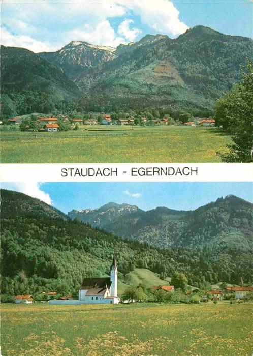 Staudach-Egerndach Panorama mit Hochgern Chiemgauer Alpen