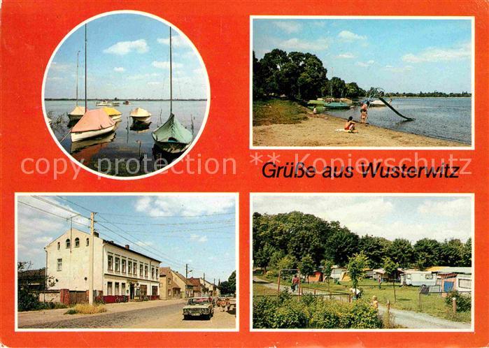 Wusterwitz Brandenburg Wusterwitzer See Boote Badestelle Dorfstrasse Klubhaus Ca