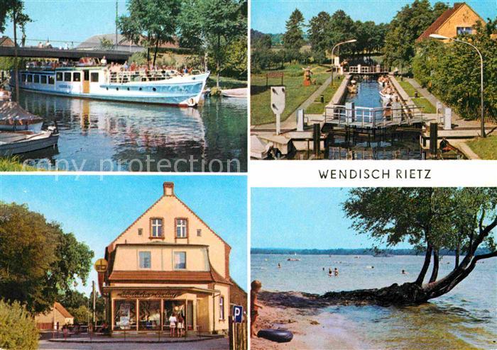 Wendisch Rietz Scharmuetzelsee Ausflugsdampfer Schleuse Strandbad