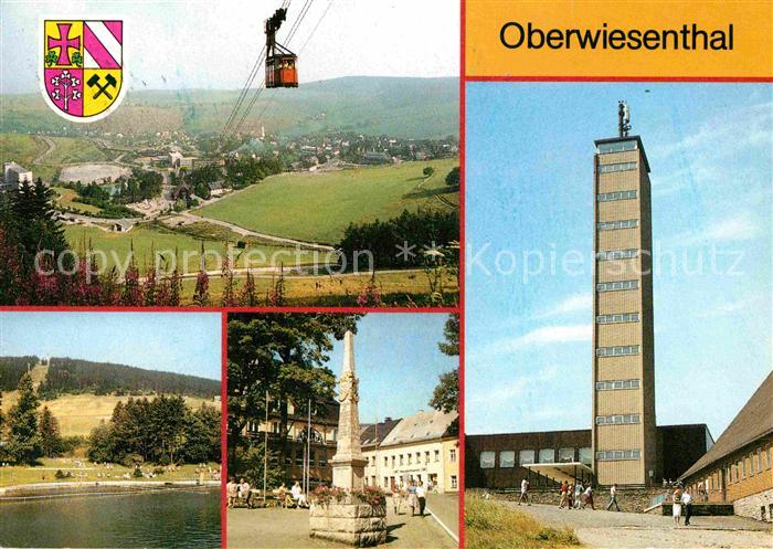 Oberwiesenthal Erzgebirge Panorama Seilbahn Freibad Markt Postmeilensaeule Ficht